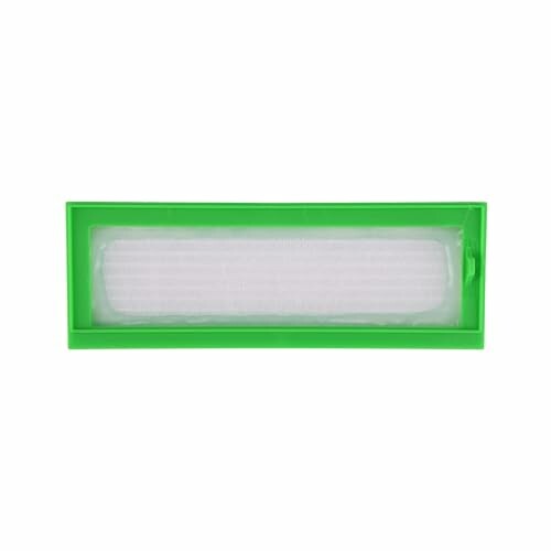 Ein grüner Luftfilter in rechteckiger Form