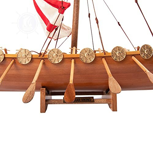 Drakkar Wikinger-Holzbootmodell