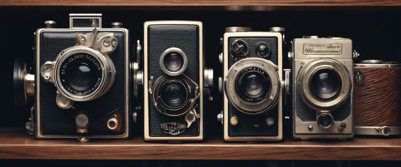 Collection of vintage cameras