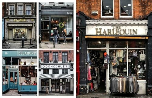 Verschiedene Geschäfte und Cafés in Dublin