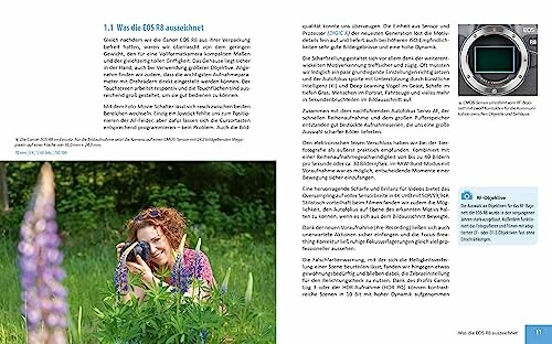 Frau fotografiert Pflanzen im Garten.